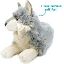 Load image into Gallery viewer, Whitaker The Wolf | 18 Inch Stuffed Animal Plush | By TigerHart Toys
