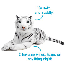 Load image into Gallery viewer, Saphed The White Tiger - Squeeze Me! - 17 Inch Stuffed Animal Plush - by TigerHart Toys