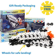 Load image into Gallery viewer, Brain Flakes Space Shuttle Building Set with Detailed Step by Step Instructions Booklet - 381 Pieces - Wheels and Axles Included - Construct a 19 Inch Large Space Ship - Ages 7+ Years Old
