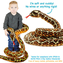 Load image into Gallery viewer, Bernard The Brown Python | 114 Inch Stuffed Animal Plush | By TigerHart Toys