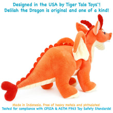 Load image into Gallery viewer, Delilah The Dragon | 22 Inch Stuffed Animal Plush | By TigerHart Toys