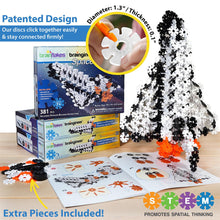 Load image into Gallery viewer, Brain Flakes Space Shuttle Building Set with Detailed Step by Step Instructions Booklet - 381 Pieces - Wheels and Axles Included - Construct a 19 Inch Large Space Ship - Ages 7+ Years Old