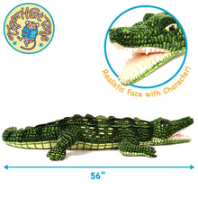 Load image into Gallery viewer, Kuwat The Saltwater Crocodile | 56 Inch Stuffed Animal Plush | By TigerHart Toys