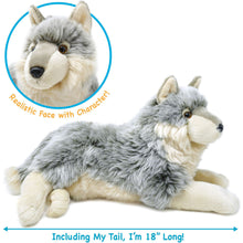 Load image into Gallery viewer, Whitaker The Wolf | 18 Inch Stuffed Animal Plush | By TigerHart Toys
