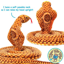 Load image into Gallery viewer, Qamra The King Cobra | 102 Inch Stuffed Animal Plush | By TigerHart Toys