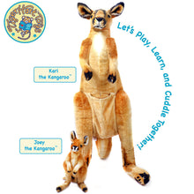 Load image into Gallery viewer, Kari The Kangaroo and Joey | 38 Inch Stuffed Animal Plush | By TigerHart Toys