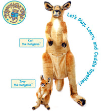 Load image into Gallery viewer, Kari The Kangaroo and Joey | 38 Inch Stuffed Animal Plush | By TigerHart Toys