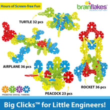 Load image into Gallery viewer, Brain Flakes 40 Piece Big Clicks Set - A Great Stem Toy for Both Boys and Girls
