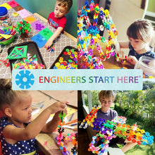 Load image into Gallery viewer, VIAHART Brain Flakes 2500+ Piece Build 'n' Build Kit | A Creative and Educational Alternative to Building Blocks| Wheel Pieces & Special Parts Included! | A Great STEM Toy for Both Boys and Girls!
