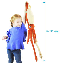 Load image into Gallery viewer, Shubert The Squid | 34 Inch Stuffed Animal Plush | By TigerHart Toys