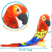 Load image into Gallery viewer, Miguelita The Macaw | 22 Inch Stuffed Animal Plush | By TigerHart Toys