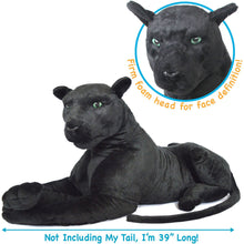 Load image into Gallery viewer, Pana The Black Panther | 42 Inch Stuffed Animal Plush | By TigerHart Toys