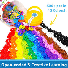 Load image into Gallery viewer, Brain Flakes 500 Piece Interlocking Plastic Disc Set | A Creative and Educational Alternative to Building Blocks | Tested for Children's Safety | A Great STEM Toy for Both Boys and Girls!