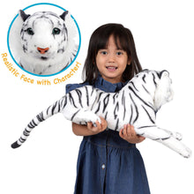 Load image into Gallery viewer, Saphed The White Tiger - Squeeze Me! - 17 Inch Stuffed Animal Plush - by TigerHart Toys