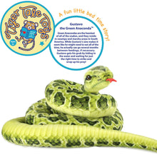 Load image into Gallery viewer, Gustavo The Green Anaconda | 100 Inch Stuffed Animal Plush | By TigerHart Toys