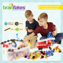 Load image into Gallery viewer, Brain Flakes 2500+ Piece Build 'n' Build Kit | A Creative and Educational Alternative to Building Blocks| Wheel Pieces & Special Parts Included! | A Great STEM Toy for Both Boys and Girls!