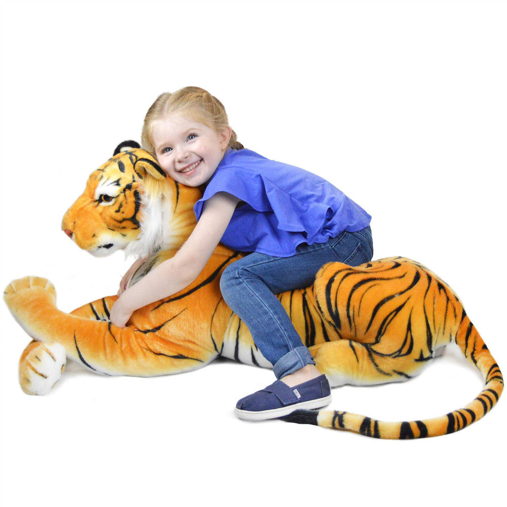 Rohit The Orange Bengal Tiger | 46 Inch Stuffed Animal Plush | By