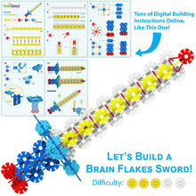 Load image into Gallery viewer, Brain Flakes 2500+ Piece Build 'n' Build Kit | A Creative and Educational Alternative to Building Blocks| Wheel Pieces & Special Parts Included! | A Great STEM Toy for Both Boys and Girls!