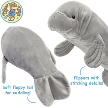 Load image into Gallery viewer, Morgan The Manatee | 21 Inch Stuffed Animal Plush | By TigerHart Toys