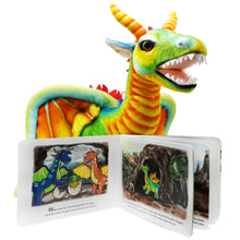 Load image into Gallery viewer, Drevnar the Dragon Plush & "The Vibrant Voyage of Drevnar the Dragon" Board Book | By TigerHart Toys