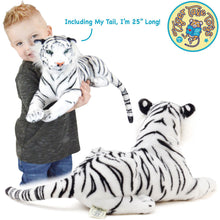 Load image into Gallery viewer, Saphed The White Tiger | 17 Inch Stuffed Animal Plush | By TigerHart Toys