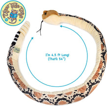 Load image into Gallery viewer, Rambo The Rattlesnake | 54 Inch Stuffed Animal Plush | By TigerHart Toys
