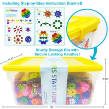 Load image into Gallery viewer, VIAHART Brain Flakes 2500+ Piece Build 'n' Build Kit | A Creative and Educational Alternative to Building Blocks| Wheel Pieces & Special Parts Included! | A Great STEM Toy for Both Boys and Girls!