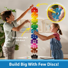 Load image into Gallery viewer, Brain Flakes 500 Piece Interlocking Plastic Disc Set | A Creative and Educational Alternative to Building Blocks | Tested for Children's Safety | A Great STEM Toy for Both Boys and Girls!