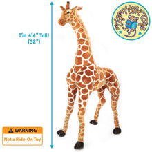 Load image into Gallery viewer, Jani The Savannah Giraffe | 52 Inch Stuffed Animal Plush | By TigerHart Toys