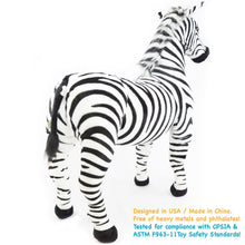 Load image into Gallery viewer, Zelassie The Zebra | 31 Inch Stuffed Animal Plush | By TigerHart Toys