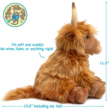 Load image into Gallery viewer, Henley The Highland Cow | 14 Inch Stuffed Animal Plush | By TigerHart Toys