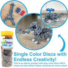 Load image into Gallery viewer, Brain Flakes Tube-Go - Grey (150pcs)