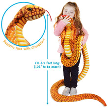 Load image into Gallery viewer, Qamra The King Cobra | 102 Inch Stuffed Animal Plush | By TigerHart Toys