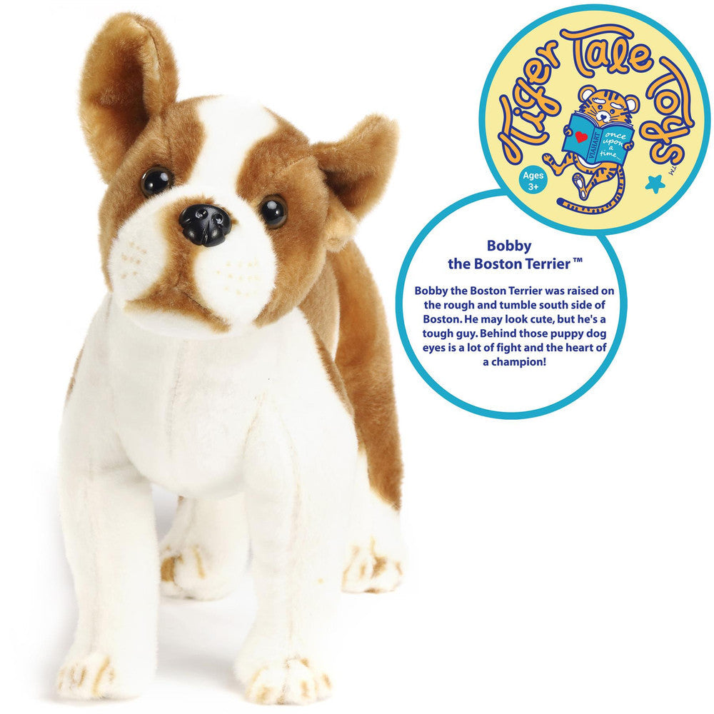 Bobby The Boston Terrier Boxer | 15 Inch Stuffed Animal Plush | By