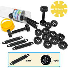 Load image into Gallery viewer, Brain Flakes Tube-Go - Wheels &amp; Axles (8 Sets)

