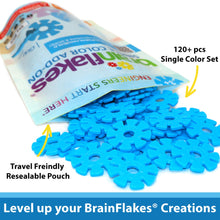 Load image into Gallery viewer, Brain Flakes Single Color Add-on - 120 Pieces - Resealable Pouch - White
