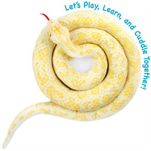 Load image into Gallery viewer, Alba The Albino Burmese Python | 100 Inch Stuffed Animal Plush | By TigerHart Toys
